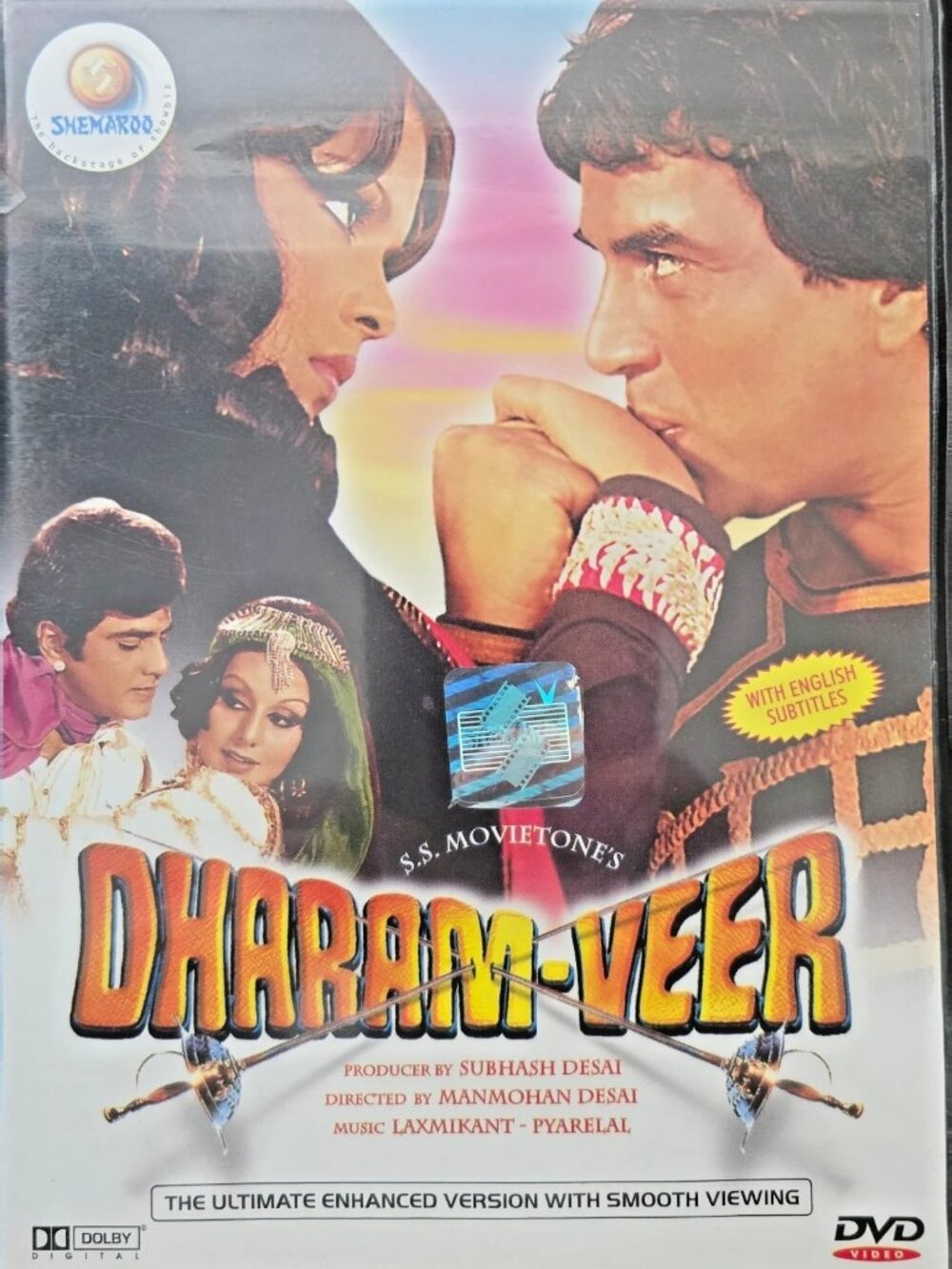 Dharamveer- Bollywood Hit Movie DVD- Dharmendra, Jeetendra, Zeenat Aman- Eng Sub